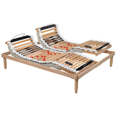 Réseau de lit moteur escamotable à radiofréquence avec cadre en bois Bionica Plus