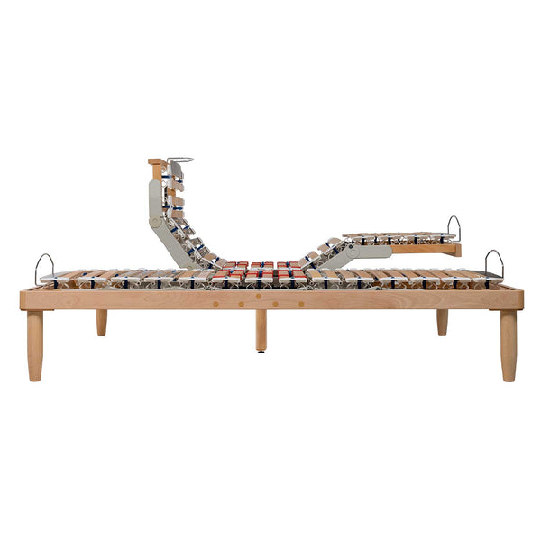 Réseau de lit moteur escamotable à radiofréquence avec cadre en bois Bionica Plus