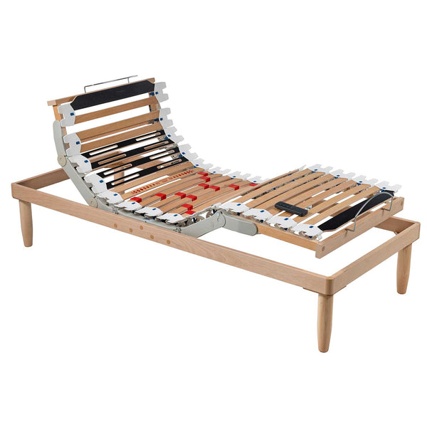 Réseau de lit moteur escamotable à radiofréquence avec cadre en bois Bionica Plus