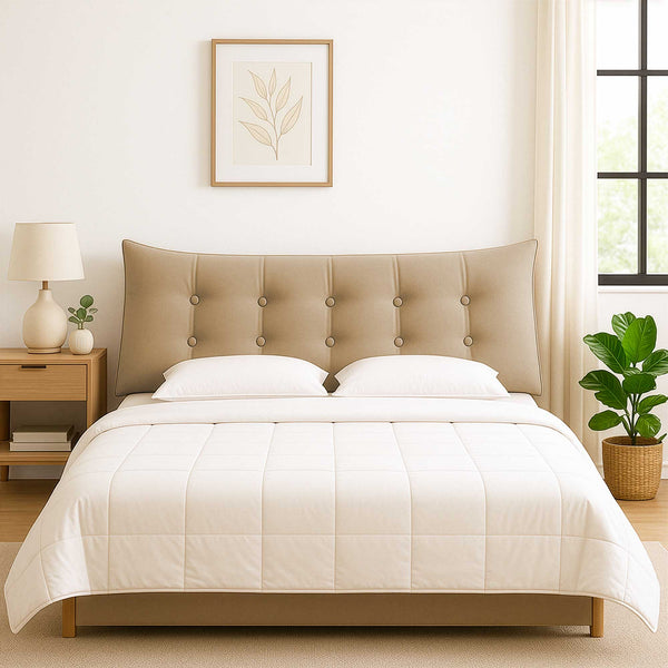 Tête de lit double rembourrée en tissu Licia