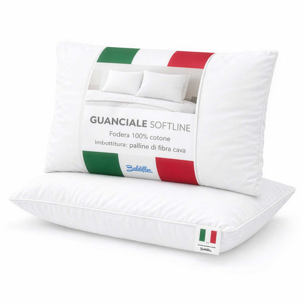Coppia cuscini in fibra Cava, Fodera 100% Cotone Traspirante Sfoderabile