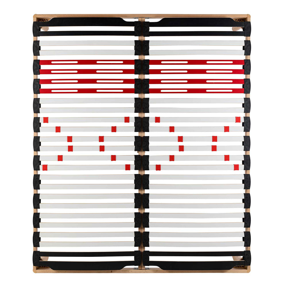 Réseau de lit avec régulateurs avec cadre en bois Dinamic