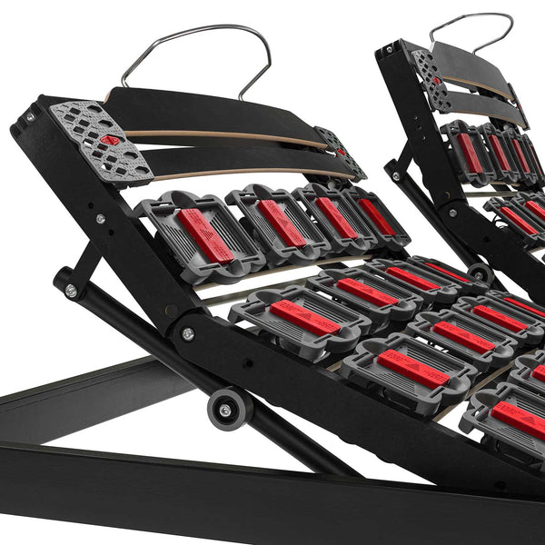 Rete letto motore a cavo con telaio in legno Infinity