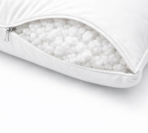 Coppia cuscini in fibra Cava, Fodera 100% Cotone Traspirante Sfoderabile