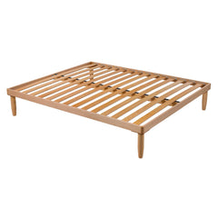 Bed frame with Natural wood frame