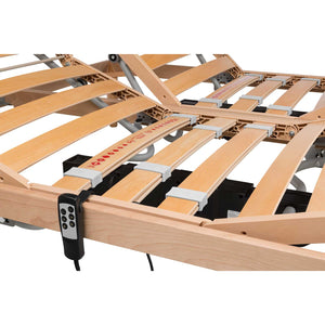 Cable engine bed net with Natural wooden frame