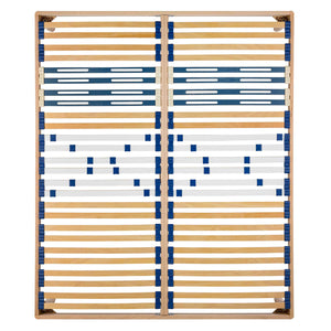Bed network with regulators with Star wooden frame