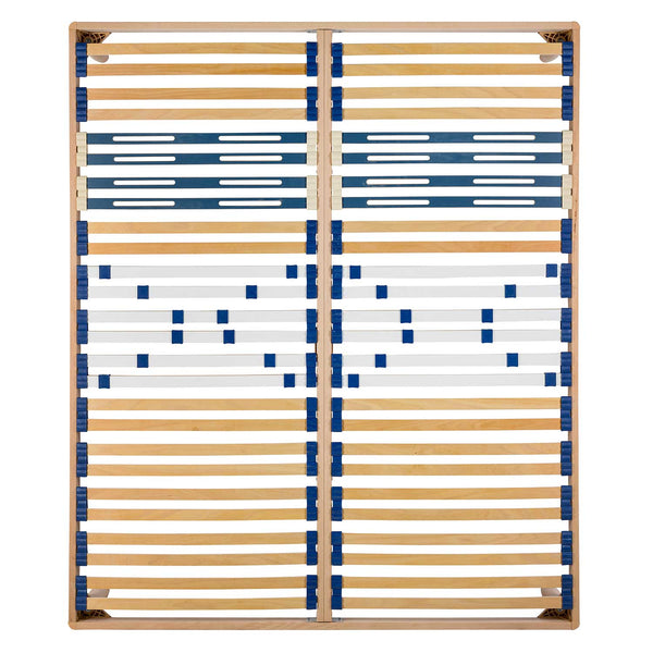 Bed network with regulators with Star wooden frame