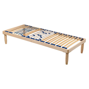 Bed network with regulators with Star wooden frame
