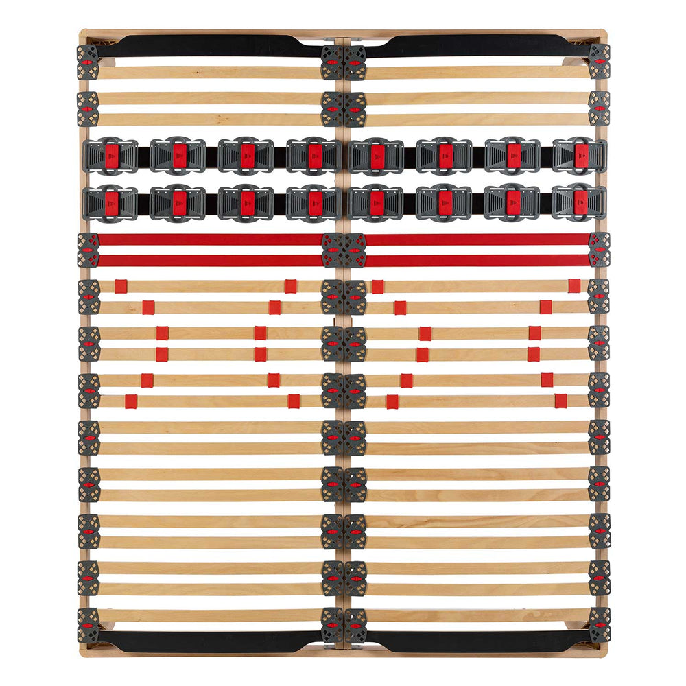 Bed network with regulators with Synergic Plus wooden frame