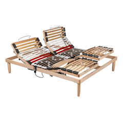 Réseau de lit moteur à câble avec cadre en bois Trendy