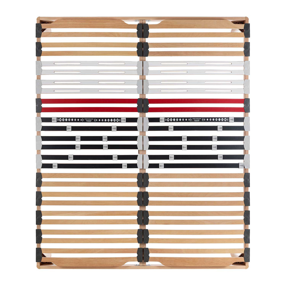 Bed network with regulators with Trendy wooden frame