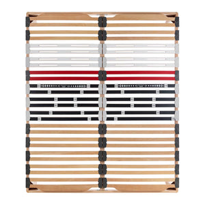 Bed network with regulators with Trendy wooden frame