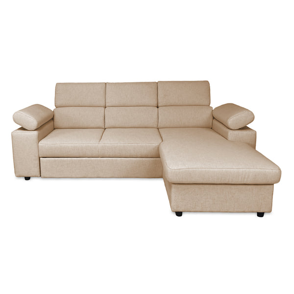 Canapé-lit d'angle avec méridienne Rachel