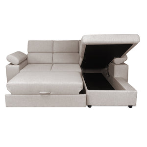 Canapé-lit d'angle avec méridienne Rachel