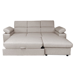 Canapé-lit d'angle avec méridienne Rachel