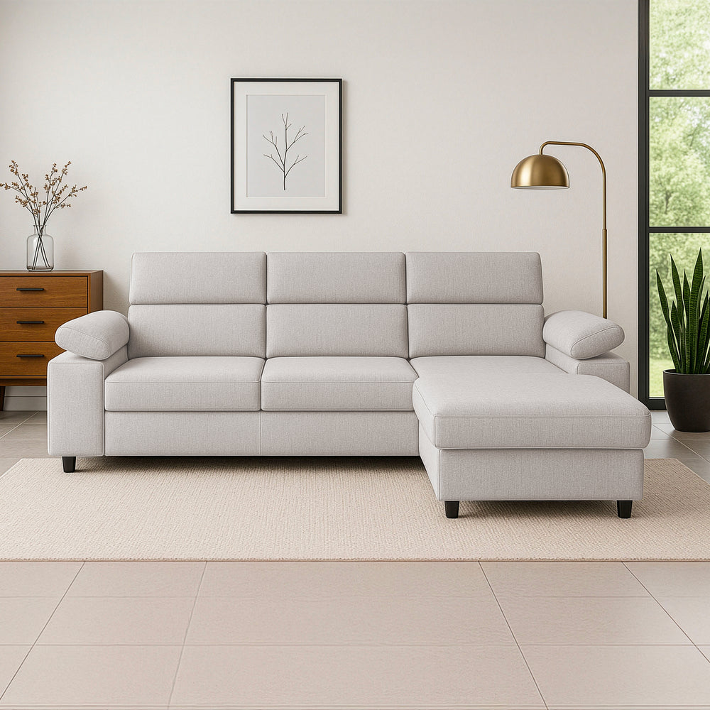 Corner sofa bed with Rachel chaise lounge