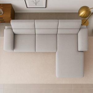 Canapé-lit d'angle avec méridienne Rachel