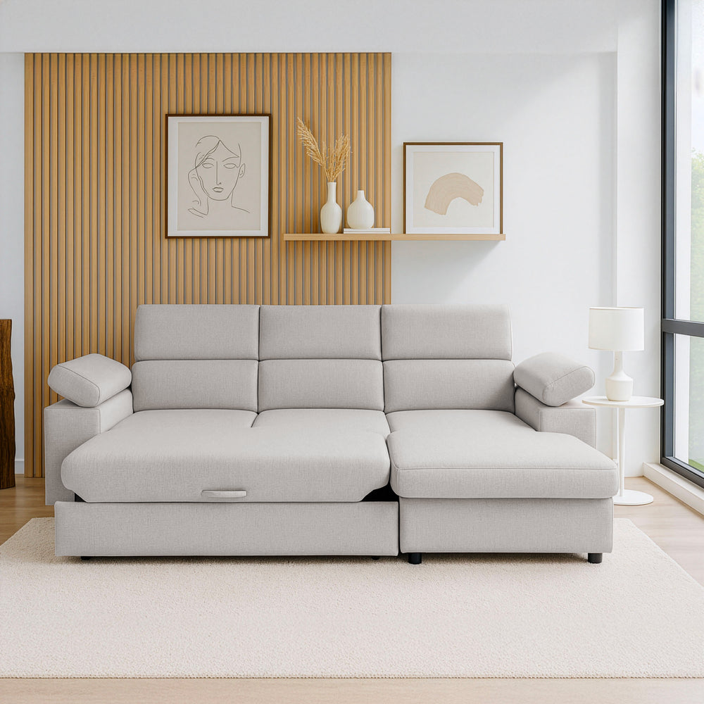 Corner sofa bed with Rachel chaise lounge