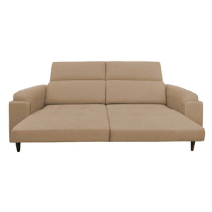 Divano allungabile frontale aperto tessuto turchese Derry Baldiflex