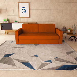 baldiflex divano letto tony in tessuto narancione frontale