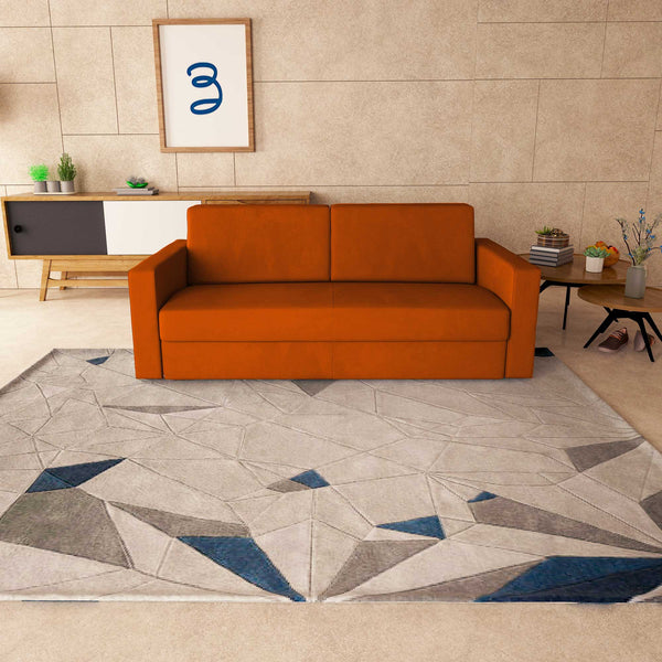 baldiflex divano letto tony in tessuto narancione frontale