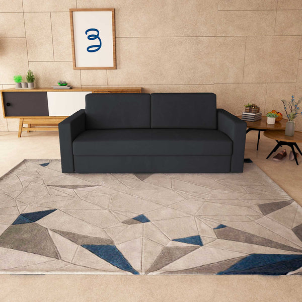 baldiflex divano letto tony in tessuto grigio grafite frontale