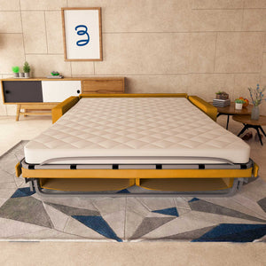 baldiflex divano letto tony in tessuto mango frontale aperto