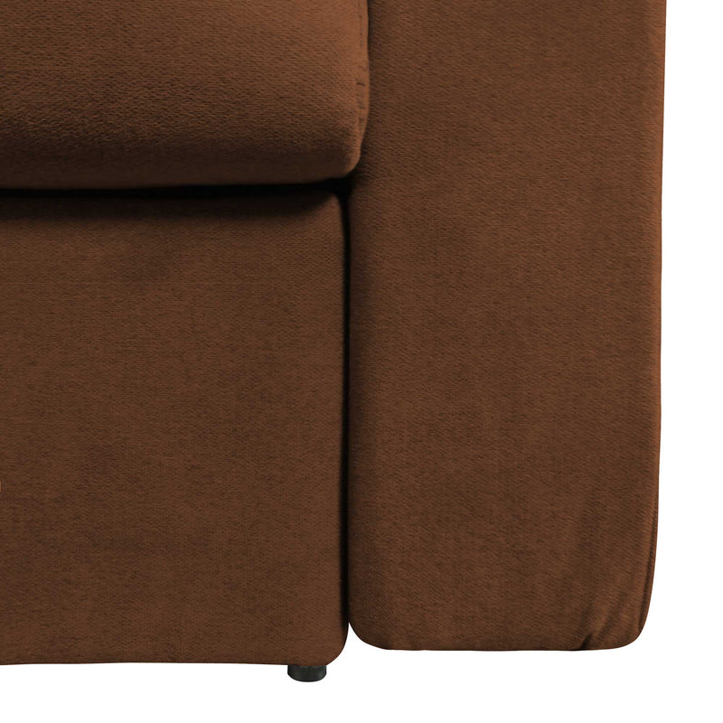 baldiflex divano letto tony in tessuto marrone particolare