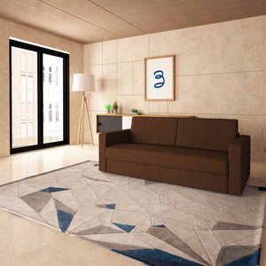 baldiflex divano letto tony in tessuto marrone da destra