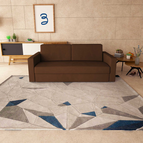 baldiflex divano letto tony in tessuto marrone frontale