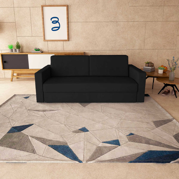 baldiflex divano letto tony in tessuto nero frontale