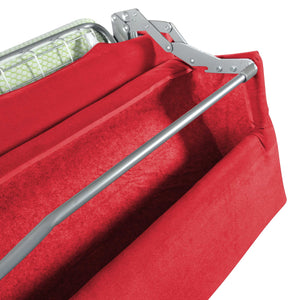 baldiflex divano letto tony in tessuto rosso porta cuscini