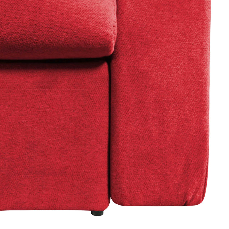 baldiflex divano letto tony in tessuto rosso particolare