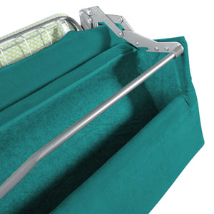 baldiflex divano letto tony in tessuto turchese porta cuscini