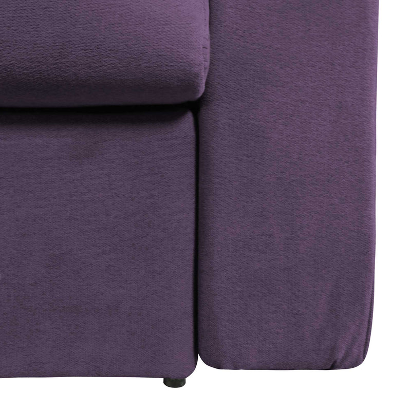baldiflex divano letto tony in tessuto viola particolare