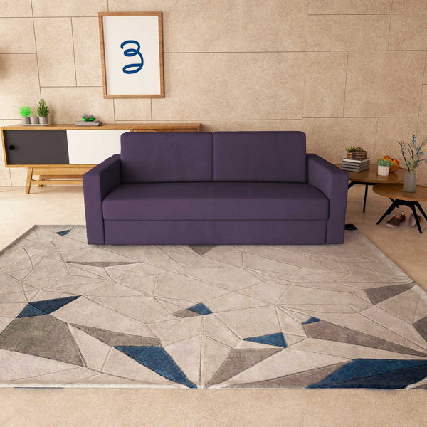 baldiflex divano letto tony in tessuto viola frontale