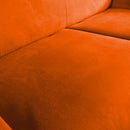 baldiflex divano letto willy tessuto arancione seduta