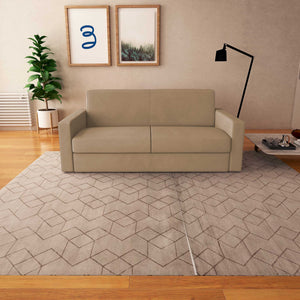 baldiflex divano letto willy tessuto beige frontale