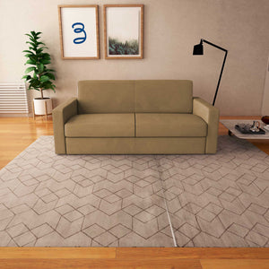 baldiflex divano letto willy tessuto cammello frontale