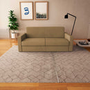 baldiflex divano letto willy tessuto cammello frontale