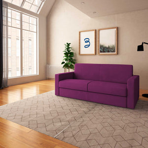 baldiflex divano letto willy tessuto fucsia da destra