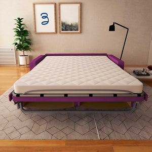 baldiflex divano letto willy tessuto fucsia frontale aperto