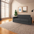baldiflex divano letto willy tessuto grigio antracite da destra