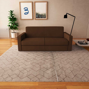 baldiflex divano letto willy tessuto marrone frontale