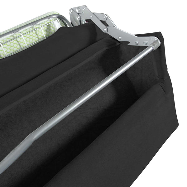 baldiflex divano letto willy tessuto nero apertura