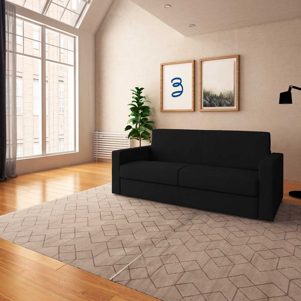 baldiflex divano letto willy tessuto nero da destra