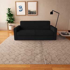 baldiflex divano letto willy tessuto nero frontale