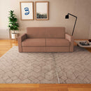 baldiflex divano letto willy tessuto rosa antico frontale