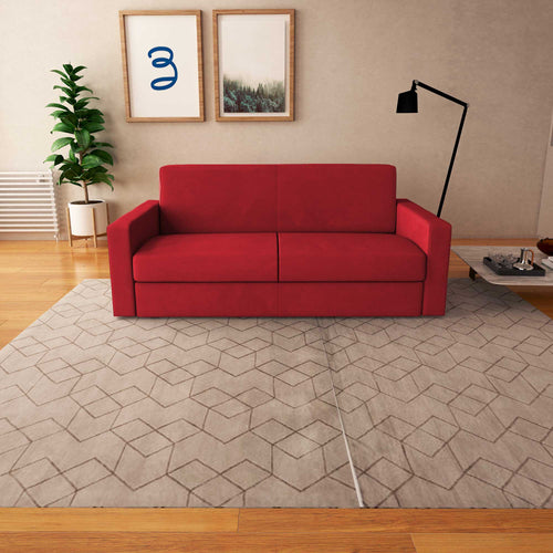 baldiflex divano letto willy tessuto rosso fronte